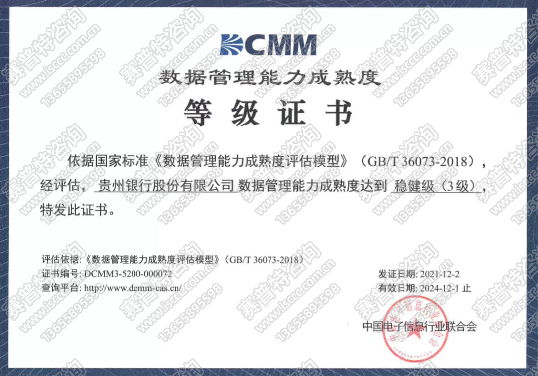 DCMM 数据管理能力成熟度评估